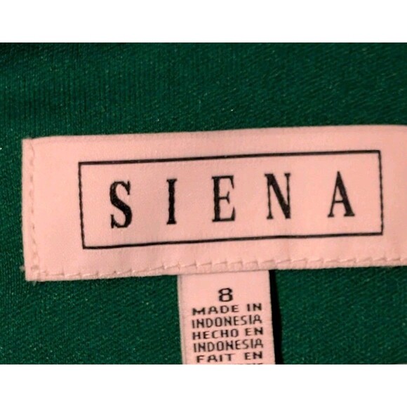 Siena Womens Textured Knit Bodycon Dress Long Sleeve V-Neck Size 8 Green NEW NWT - Picture 11 of 16